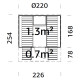 Sauna tonneau Anita - 2 à 4 places - bois massif 42mm - poêle inclus - Palmako