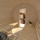 Sauna tonneau Anita - 4 à 6 places - bois massif 42mm - poêle inclus - Palmako