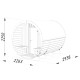 Sauna tonneau Anita - 4 à 6 places - bois massif 42mm - poêle inclus - Palmako