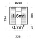 Sauna tonneau Anita - 4 à 6 places - bois massif 42mm - poêle inclus - Palmako