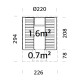 Sauna tonneau Anita - 4 à 6 places - bois massif 42mm - façade vitrée - poêle inclus - Palmako