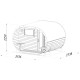 Sauna tonneau Anette avec vestibule - 5 à 6 places - bois massif 42mm - poêle inclus - Palmako