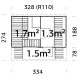 Sauna tonneau Anette avec vestibule - 5 à 6 places - bois massif 42mm - poêle inclus - Palmako