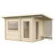 Sauna Sanna avec vestibule - 2 à 4 places - bois massif 44mm - poêle inclus - Palmako