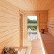 Sauna Sanna avec grand vestibule - 2 à 4 places - bois massif 44mm - poêle inclus - Palmako