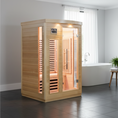 Sauna infrarouge panneaux carbone 2050W 2 places - SNÖ
