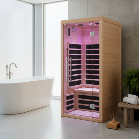 Sauna infrarouge panneaux carbone 1670W LUXE 1 place - SNÖ