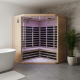 Sauna infrarouge d’angle panneaux carbone 2850W LUXE 3-4 places - SNÖ