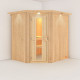 Sauna traditionnel d'angle SIIRIN 4 à 5 places 68mm KARIBU