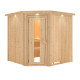 Sauna traditionnel d'angle JARIN 5 à 6 places 68mm KARIBU