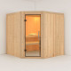 Sauna traditionnel d'angle JARIN 5 à 6 places 68mm KARIBU