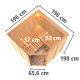Sauna traditionnel d'angle JARIN 5 à 6 places 68mm KARIBU