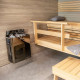 Poêle pour sauna THE WALL BLACK 4500W monophasé avec commande intégrée HARVIA