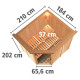 Sauna traditionnel d'angle SIIRIN 4 à 5 places 68mm KARIBU