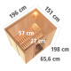 Sauna traditionnel BODIN 1 à 2 places 68mm sans couronne - avec porte classique KARIBU
