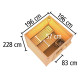 Sauna d’extérieur en bois brut Hytti 2 - 4 places - 38mm - KARIBU