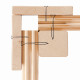 Sauna d’extérieur en bois brut Hytti 2 - 4 places 38mm - poêle 9KW ctrl externe - KARIBU