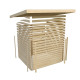 Sauna d’extérieur en bois brut Hytti 2 - 4 places 38mm - poêle 9KW ctrl externe - KARIBU