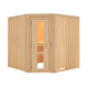 Sauna traditionnel d'angle JARIN 5 à 6 places 68mm KARIBU