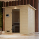 Sauna traditionnel MOJAVE 5 à 6 places 40mm avec couronne et porte moderne KARIBU