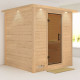 Sauna traditionnel MOJAVE 5 à 6 places 40mm avec couronne et porte moderne KARIBU