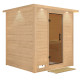 Sauna traditionnel MOJAVE 5 à 6 places 40mm avec couronne et porte moderne KARIBU