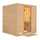 Sauna traditionnel MOJAVE 5 à 6 places 38mm sans couronne - avec porte en verre clair KARIBU