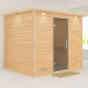 Sauna traditionnel Sonara 6 à 8 places 38mm avec couronne et porte moderne KARIBU
