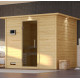 Sauna traditionnel Sonara 6 à 8 places 38mm avec couronne et porte moderne KARIBU