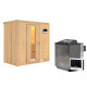 Sauna traditionnel VARIADO avec poêle Easy Bio 9000W sans couronne - KARIBU
