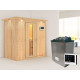 Sauna traditionnel VARIADO avec poêle 9000W ctrl externe avec couronne - KARIBU