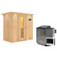 Sauna traditionnel VARIADO avec poêle Easy Bio 9000W avec couronne - KARIBU