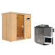 Sauna traditionnel VARIADO avec poêle Easy Bio 9000W sans couronne - KARIBU