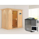 Sauna traditionnel VARIADO avec poêle Easy Bio 9000W et couronne - KARIBU 