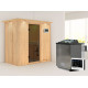 Sauna traditionnel VARIADO avec poêle Easy Bio 9000W et couronne - KARIBU