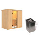 Sauna traditionnel VARIADO - poêle 9000W ctrl intégré - sans couronne - KARIBU