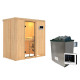 Sauna traditionnel VARIADO - poêle 9000W ctrl externe sans couronne - KARIBU