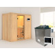 Sauna traditionnel VARIADO - poêle 9000W ctrl externe sans couronne - KARIBU