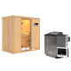 Sauna traditionnel VARIADO - poêle Easy Bio 9000W sans couronne - KARIBU