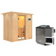 Sauna traditionnel VARIADO - poêle Easy Bio 9000W et couronne - KARIBU