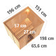 Sauna traditionnel BODIN - 1 à 2 places 68mm avec poêle 9000W ctrl externe sans couronne - KARIBU