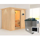 Sauna traditionnel BODIN - poêle 9000W ctrl externe et couronne - KARIBU