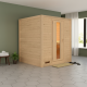 Sauna traditionnel MOJAVE 5 à 6 places 38mm sans couronne - avec porte à économie d'énergie KARIBU