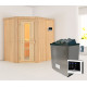 Sauna traditionnel d'angle CARIN - poêle 9000W ctrl externe sans couronne - KARIBU
