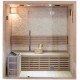 Sauna traditionnel LUXE 3 places SNÖ + poêle SAWO 4500W