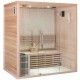 Sauna traditionnel LUXE 3 places SNÖ + poêle SAWO 4500W