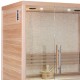 Sauna traditionnel LUXE 3 places SNÖ + poêle SAWO 4500W
