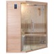 Sauna traditionnel d’angle LUXE 3-4 places SNÖ + poêle SAWO 6000W