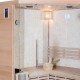 Sauna traditionnel d’angle LUXE 3-4 places SNÖ + poêle SAWO 6000W