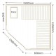 Sauna traditionnel d’angle LUXE 3-4 places SNÖ + poêle SAWO 6000W